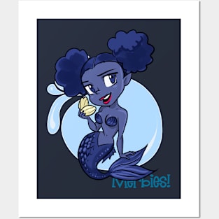 Deep Blue Merbie Posters and Art